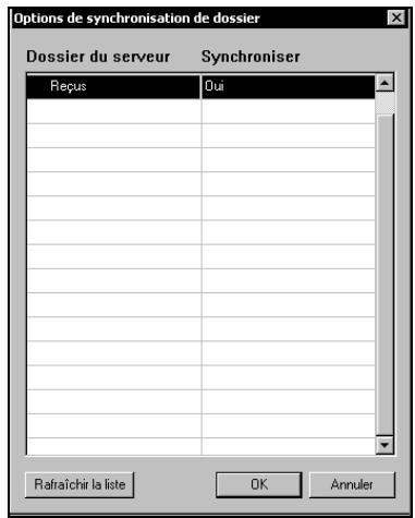 PALM TUNGSTEN C - Spécificiez les options de synchronisation de votre choix : - 2
