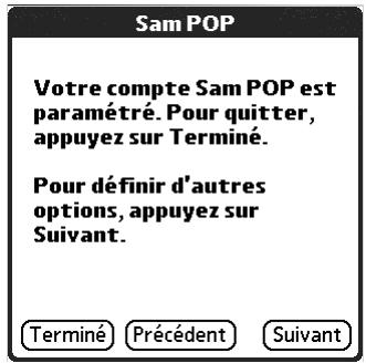 PALM TUNGSTEN C - Pour modifier les paramètres des serveurs de messagerie : - 2