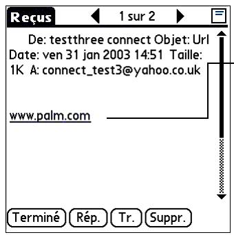 PALM TUNGSTEN C - Utilisation des URL - 1