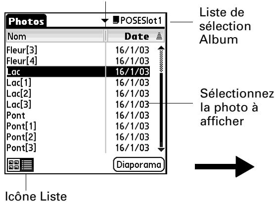 PALM TUNGSTEN C - Pour afficher des photos dans la vue liste : - 1