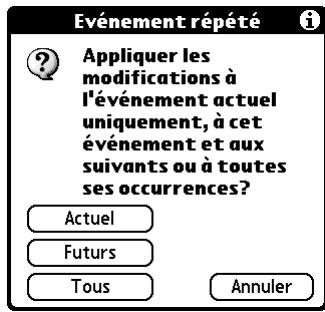 PALM TUNGSTEN C - Pour supprimer un événement récurrent : - 1