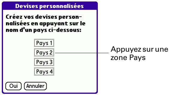 PALM TUNGSTEN E - Pour définir un symbole de devise personnalisé : - 1