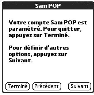 PALM TUNGSTEN E - Pour saisir les paramètres des serveurs de messagerie : - 2