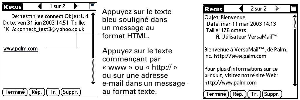 PALM TUNGSTEN E - Utilisation des URL - 1