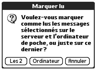 PALM TUNGSTEN E - Pour marquer des messages comme étant lus ou non lus : - 2