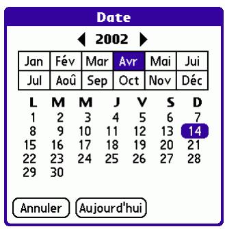PALM TUNGSTEN E - Pour modifier la date d'une dépense : - 2