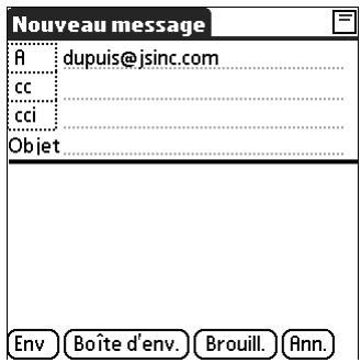 PALM TUNGSTEN E - Pour entrer l'adresse : - 1