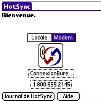 PALM TUNGSTEN E - Réalisation d'une opération hotsync par réseau - 1