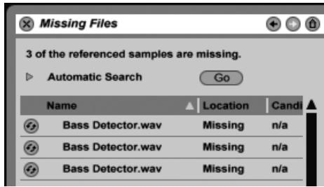 ABLETON LIVE INTRO - Repérage des échantillons manquants - 1