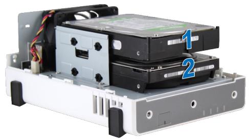 SYNOLOGY DS216J - Installation des disques - 5