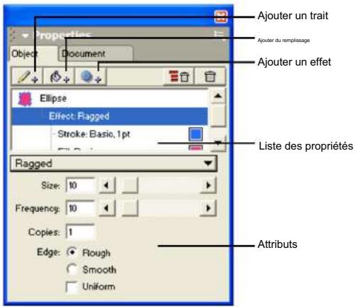 MACROMEDIA FREEHAND MX-UTILISATION DE FREEHAND - Utilisation du panneau objet - 1