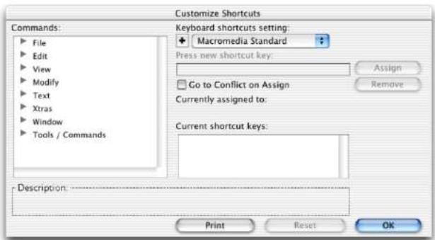 MACROMEDIA FREEHAND MX-UTILISATION DE FREEHAND - Personnalisation des raccourcis - 2