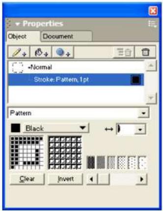 MACROMEDIA FREEHAND MX-UTILISATION DE FREEHAND - Utilisation des attributs de contour de motif - 2