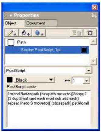 MACROMEDIA FREEHAND MX-UTILISATION DE FREEHAND - Utilisation des attributs de contour de motif - 3