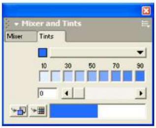 MACROMEDIA FREEHAND MX-UTILISATION DE FREEHAND - Utilisation du panneau teintes - 1