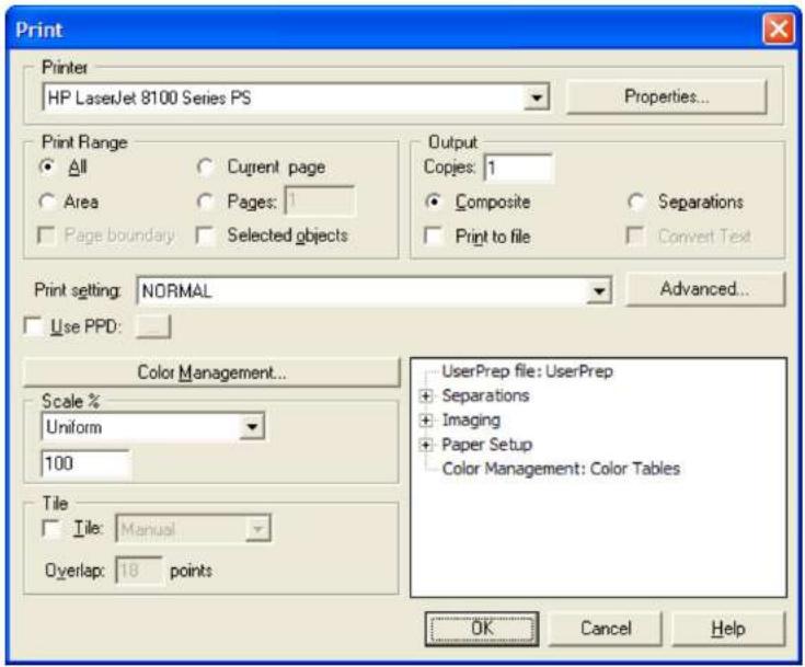 MACROMEDIA FREEHAND MX-UTILISATION DE FREEHAND - Imprimer un document - 1
