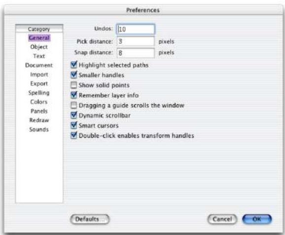 MACROMEDIA FREEHAND MX-UTILISATION DE FREEHAND - Utilisation des préférences - 2