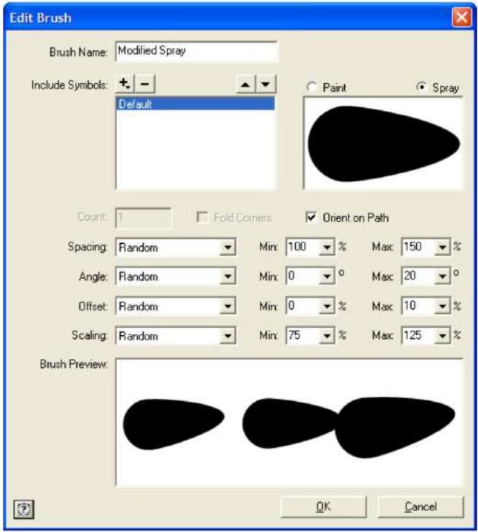 MACROMEDIA FREEHAND MX-UTILISATION DE FREEHAND - Utilisation des attributs de coup de pinceau - 2