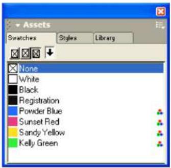 MACROMEDIA FREEHAND MX-UTILISATION DE FREEHAND - Utilisation du panneau nuancier - 6