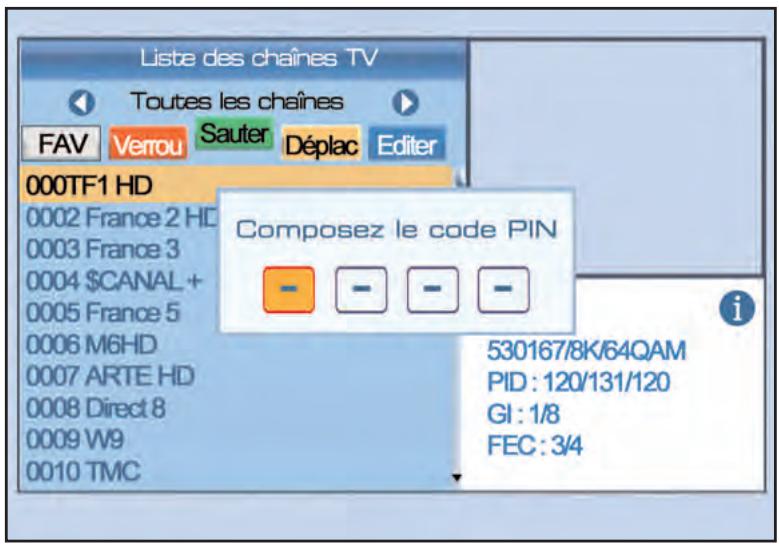 SERVIMAT TNT65HDU - LISTE DES CHAINES (sauter une chaine) - 1