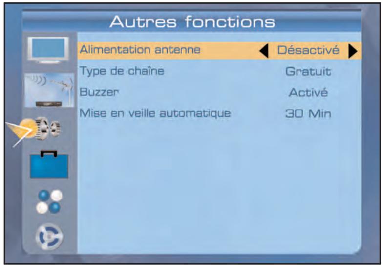 SERVIMAT TNT65HDU - Reglages systeme (menu autres fonctions) - 1