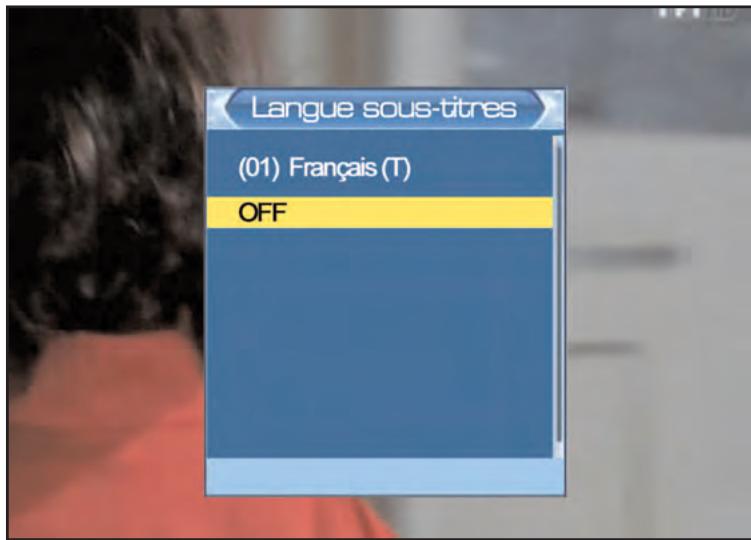 SERVIMAT TNT65HDU - Le MENU sous-titres - 1