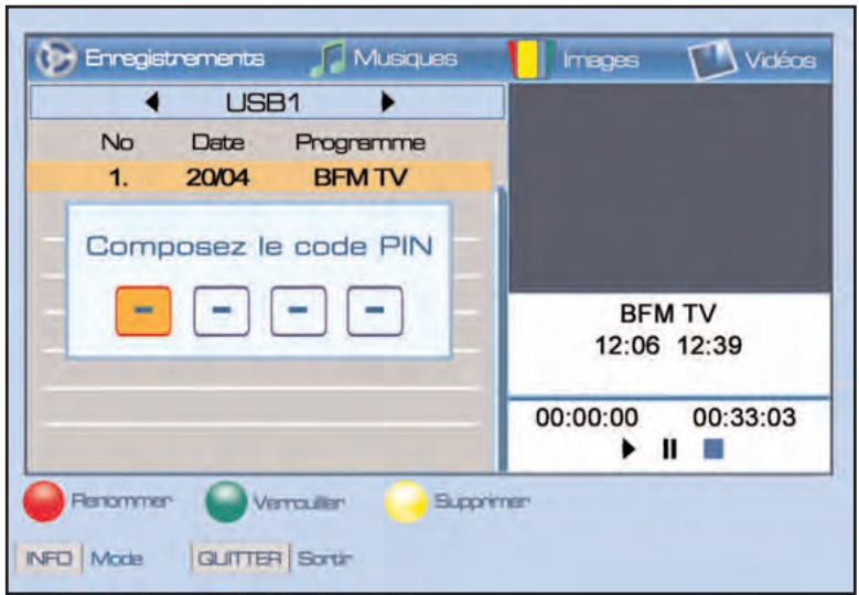 SERVIMAT TNT65HDU - Lecteur multimedia (mode enregistrements, verrouiller/déverrouiller un enregistrement) - 1
