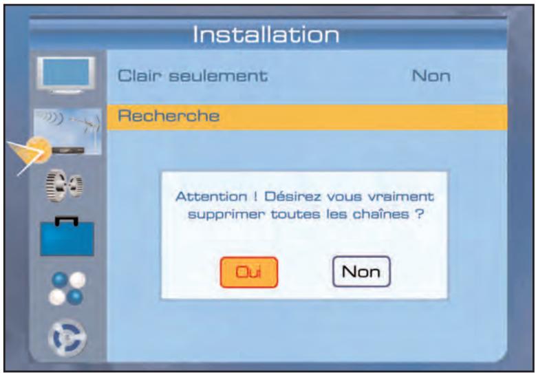 SERVIMAT TNT65HDU - Installation (recherche automatique, démarrer la recherche) - 1