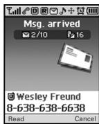 AUDIOVOX CMD-8615 - Quand unmessage ARRIVE - 1
