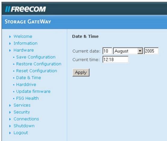 FREECOM FSG-3 - Date &amp; heure - 1
