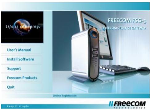 FREECOM FSG-3 - Installation à partir du CD d'application - 1