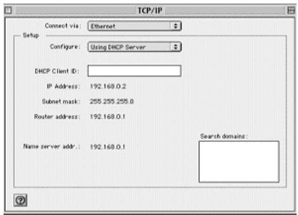 FREECOM FSG-3 - Vérification des propriétés tcp/ip (macintosh) - 1