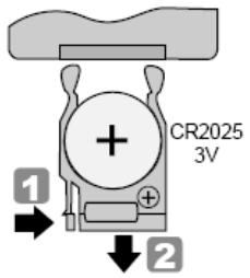 THOMSON DVDP10X2 - Installer la pile dans la télécommande - 1