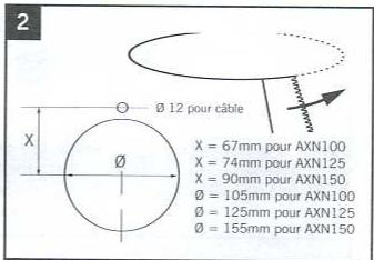 CODUME AXN100SV - Montage plafond - 2
