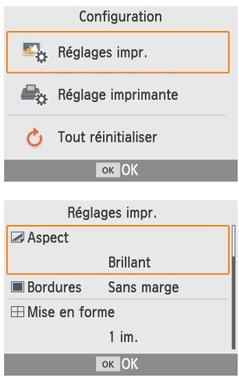 CANON SELPHY CP1300 - Réglages d'impression - 1