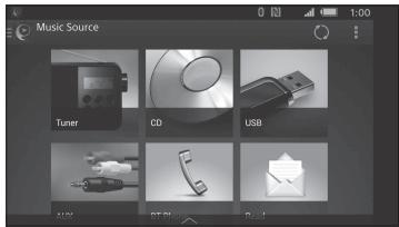 SONY MEX-N5200BT - Affichage de la liste des sources - 1