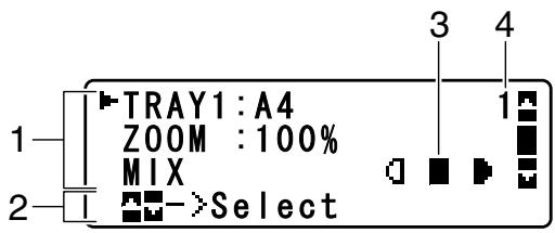 EPSON ACULASER CX16NF - Écran principal (mode copie) - 1