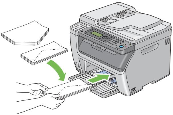 EPSON ACULASER CX17NF - Chargement d'enveloppes COM 10, DL ou monarch - 1