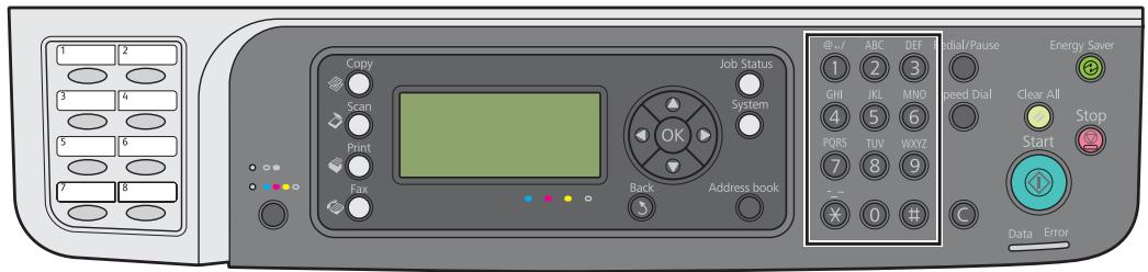 EPSON ACULASER CX17WF - Utilisation du pavé numérique - 1