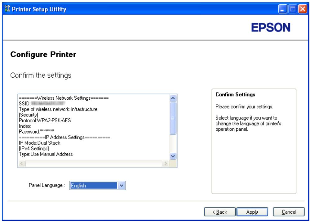 EPSON ACULASER CX17WF - Entrez le SSID. - 4