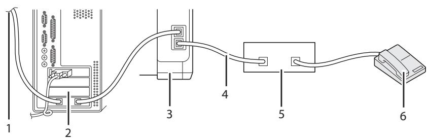 EPSON ACULASER CX17WF - Utilisation d'un modem - 1
