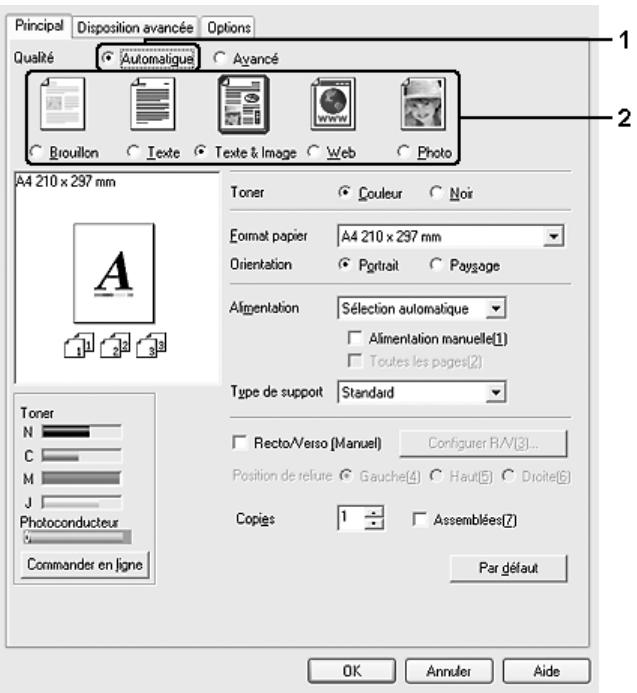 EPSON ACULASER CX21NF - Remarque : - 1
