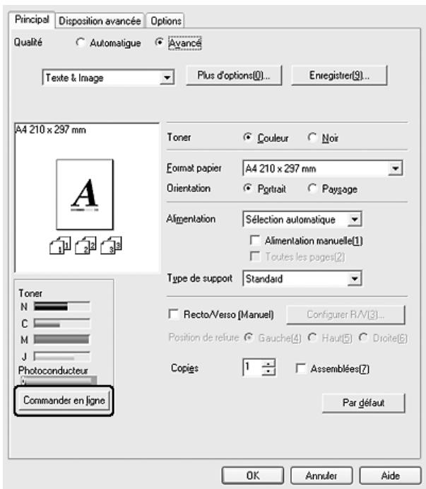 EPSON ACULASER CX21NF - Commande de consommables - 1