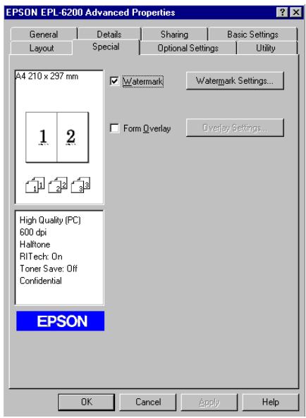 EPSON ACULASER M1200 - Utilisation de filigranes - 1