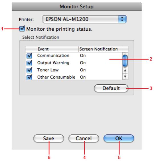 EPSON ACULASER M1200 - Définition des préférences de contrôle - 1