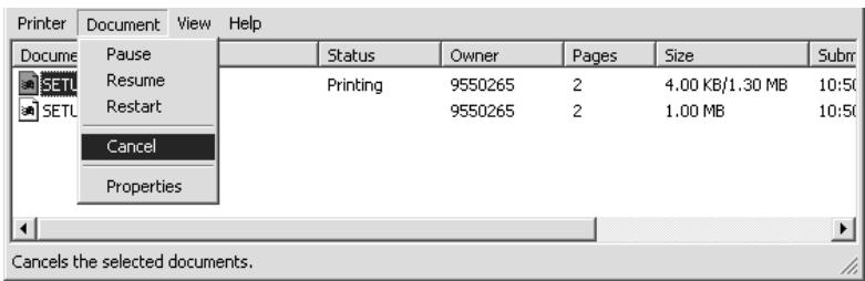 EPSON ACULASER M1200 - Annulation depuis l'imprimante - 2