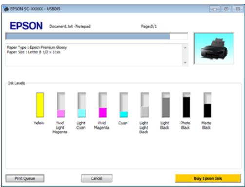 EPSON SC-P600 - Écran lors de l'impression - 1