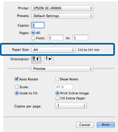 EPSON SC-P600 - Configuration des paramètres sous mac OS x - 3