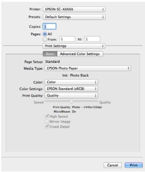 EPSON SC-P600 - Récapitulatif du pilote d'impression - 2