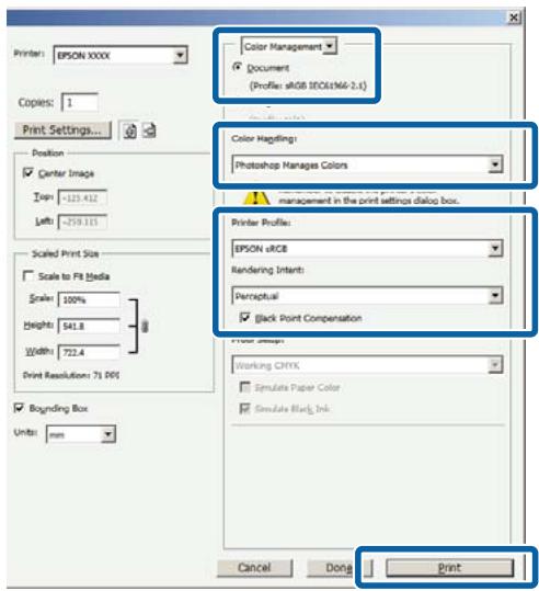 EPSON P600 - Configuration de la gestion des couleurs avec les applications - 1